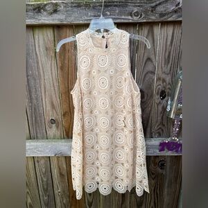 Free People off white lace sleeveless dress